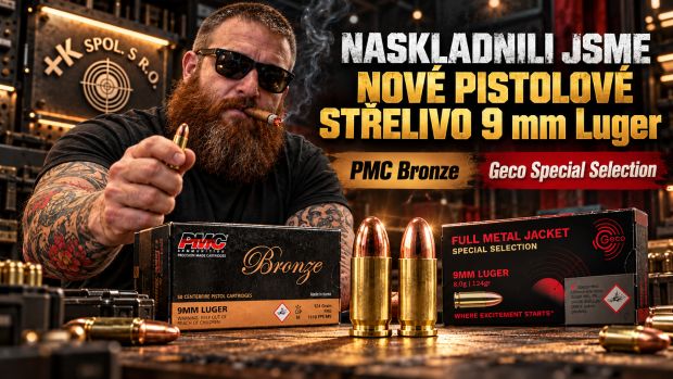 náboje 9 mm Luger FMJ PMC Bronze a Geco special selection